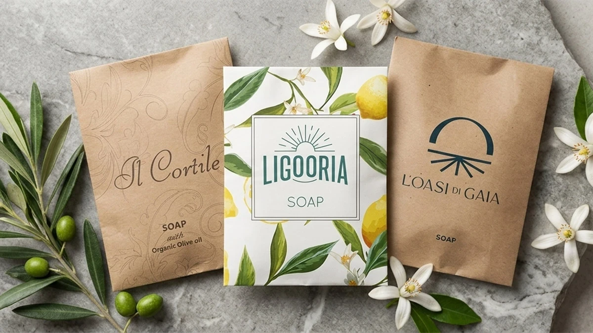 Esempi di bustine sapone personalizzate con loghi